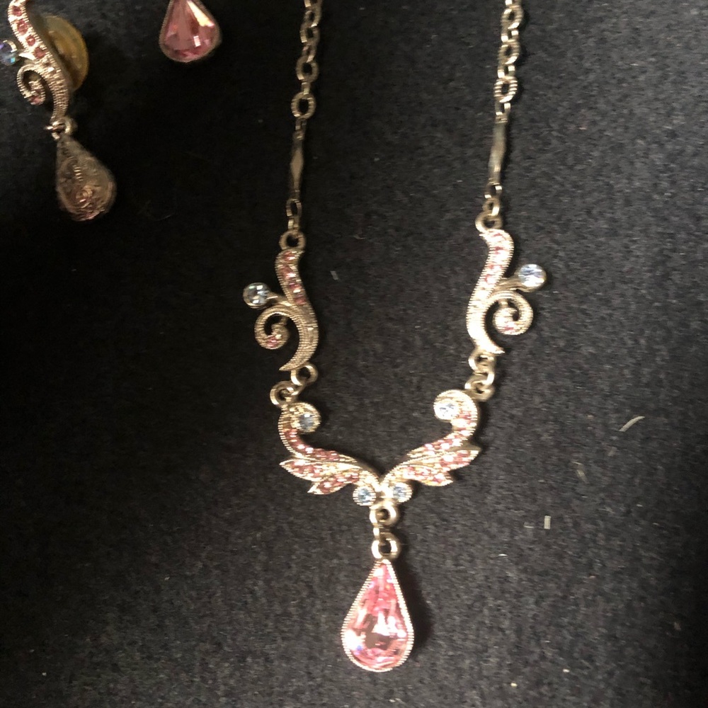 1928 Vintage Necklace and pierced earrings